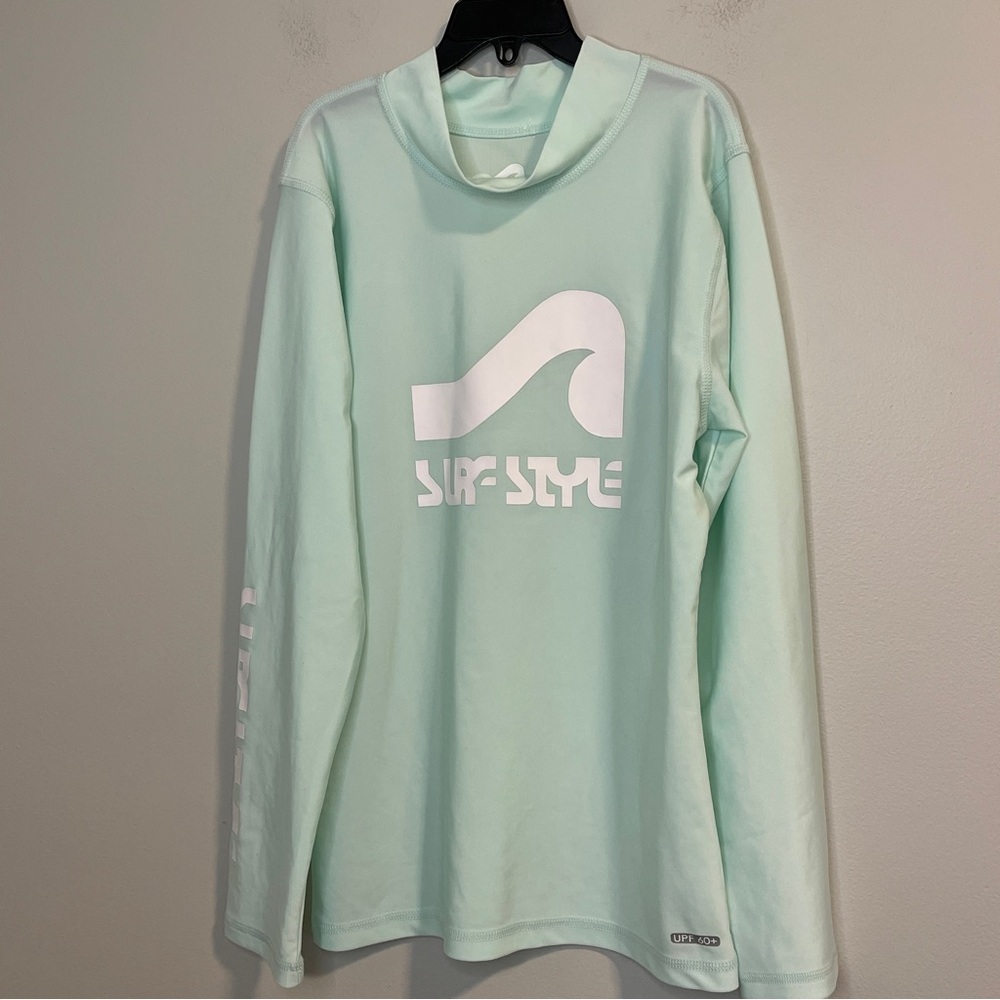 Surf Style Mock Turtleneck LS Sun Protection UPF 60 Size 14/16